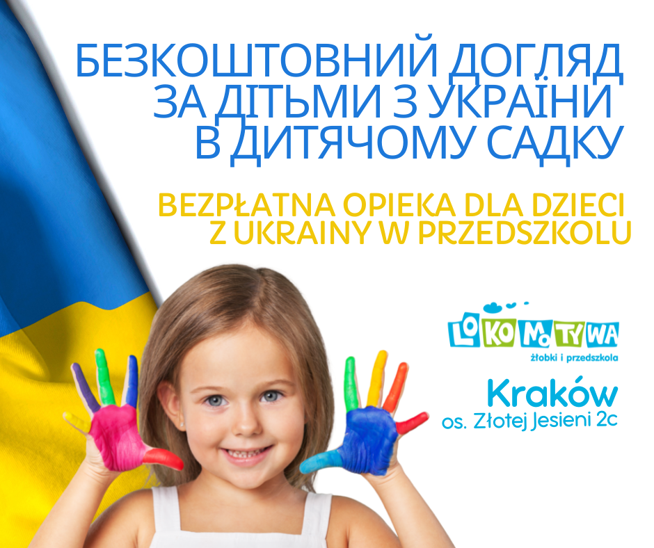 Bezpłatne Przedszkole dla Dzieci z Ukrainy także w Lokomotywie przy os. Złotej Jesieni